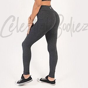 Celestial Bodiez Dark Gray Booty Scrunch Leggings